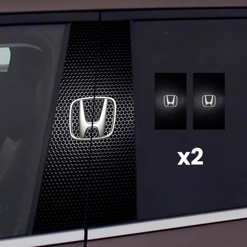 2x Auto raamstickers met logo