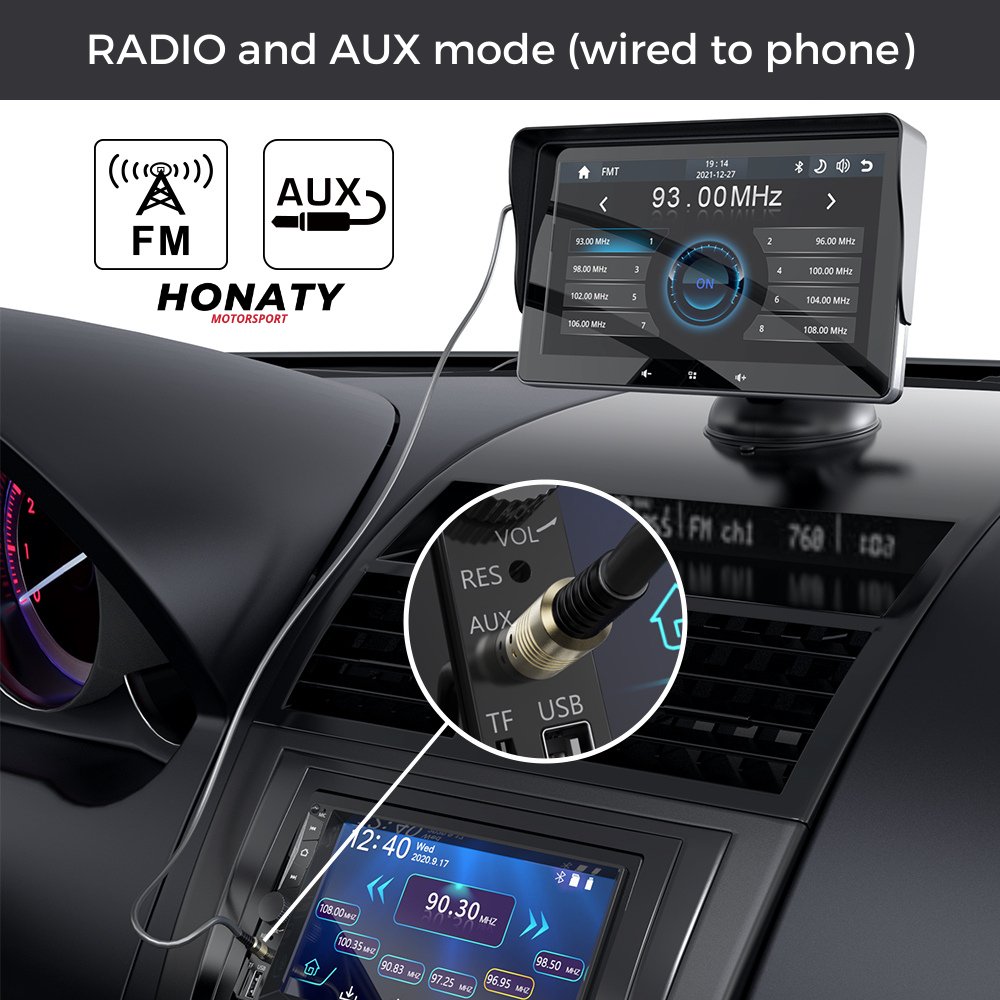 Verbonden HD-scherm met CarPlay en Android Auto
