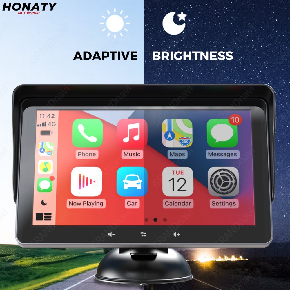 Verbonden HD-scherm met CarPlay en Android Auto