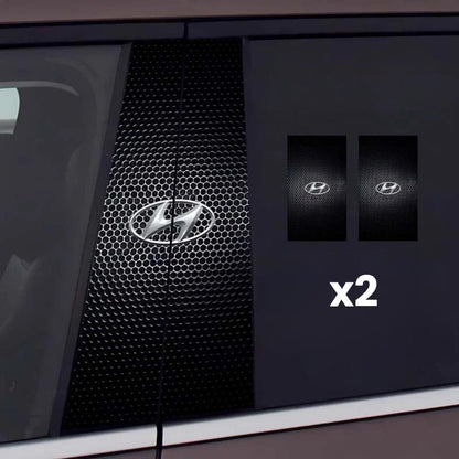 2x Auto raamstickers met logo