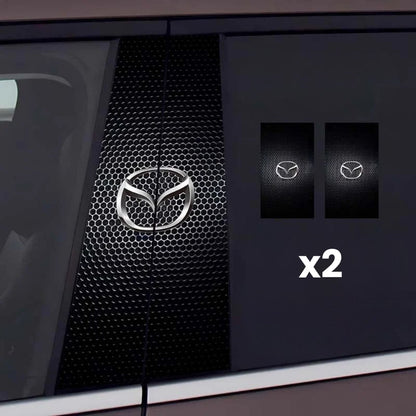 2x Auto raamstickers met logo
