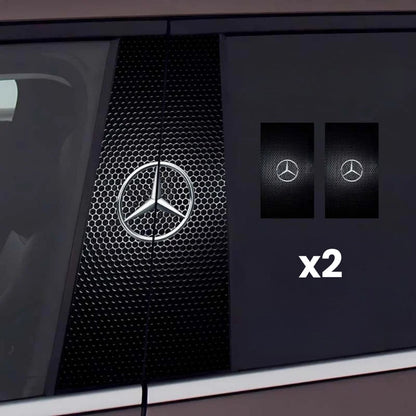 2x Auto raamstickers met logo