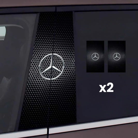 2x Auto raamstickers met logo
