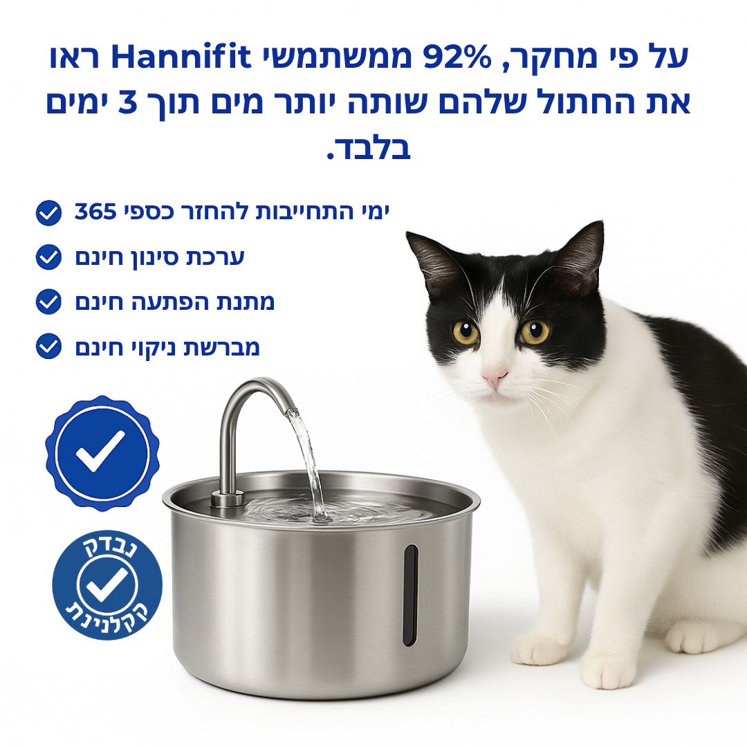 הארכו את חיי החתול שלכם עם מערכת המסננים של Hannifit